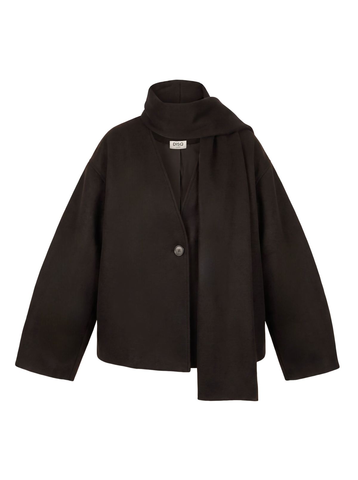 Wool Blend Jacket with Scarf
